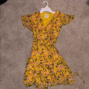Yellow floral dress